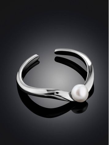 2-in-1 Silver Pearl Ear Cuff The Palazzo, image , picture 2