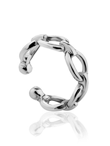 Stylish Chain Design Silver Ear Cuff The ICONIC, image 