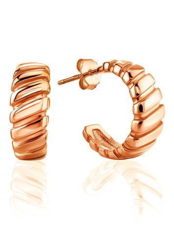 Rose Plated Silver Mini Hoop Earrings The ICONIC, image 