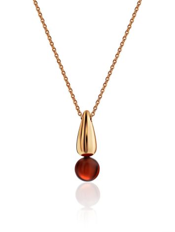 Chic Rose Gold Plated Amber Necklace The Palazzo, image 