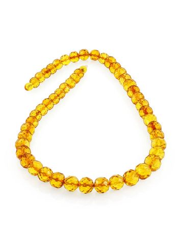 Glistening Faceted Amber Beaded Necklace, image , picture 3