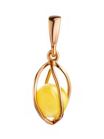 Gold-Plated Pendant With Honey Amber The Algeria, image 