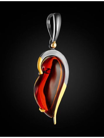 Refined Handcrafted Gold-Plated Pendant With Amber The Rialto, image , picture 3