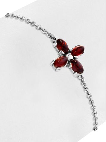Refined Silver Amber Chain Bracelet The Supreme, image , picture 3