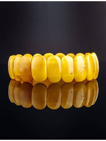 Honey Amber Flat Beaded Bracelet, image , picture 2