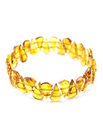 Bright Amber Flat Beaded Bracelet, image , picture 2