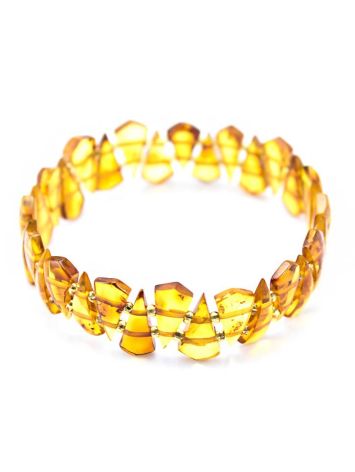 Bright Amber Flat Beaded Bracelet, image , picture 5