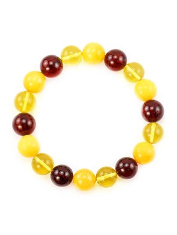 Amber Ball Beaded Stretch Bracelet, image , picture 4