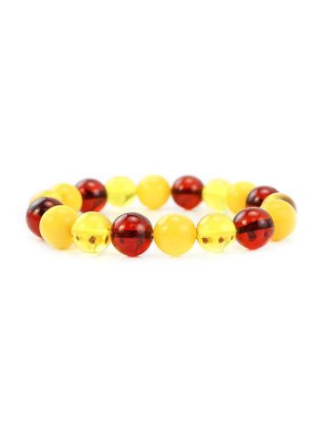 Amber Ball Beaded Stretch Bracelet, image , picture 3