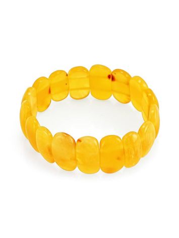 High Polished Honey Amber Elastic Bracelet, image , picture 3