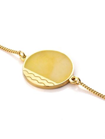 Gold-Plated Bracelet With Honey Amber The Monaco, image , picture 4