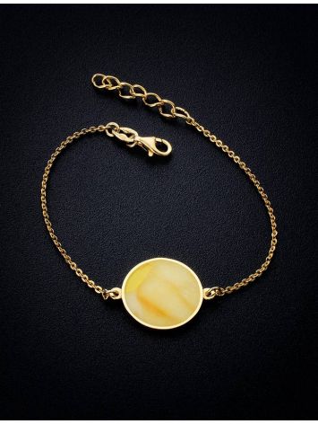 Laconic Gold Plated Bracelet With Natural Amber The Monaco, image , picture 2
