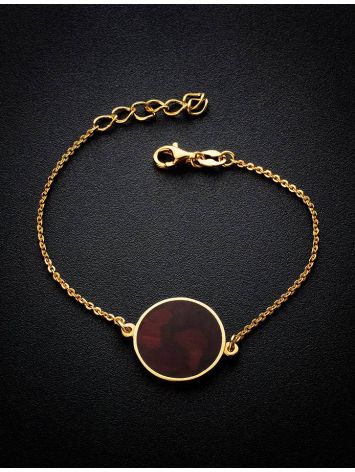 Chain Amber Bracelet In Gold Plated Silver The Monaco, image , picture 2