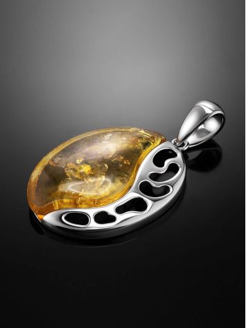 Chic Silver Amber Pendant The Sunrise, image , picture 2