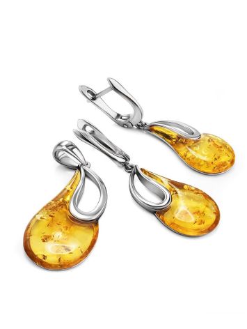 Bright Amber Drop Shaped Pendant The Sunrise, image , picture 5