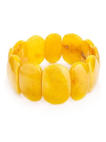 Honey Amber Flat Beaded Bracelet, image 