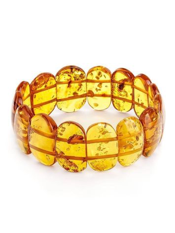 Lemon Amber Flat Beaded Bracelet, image 