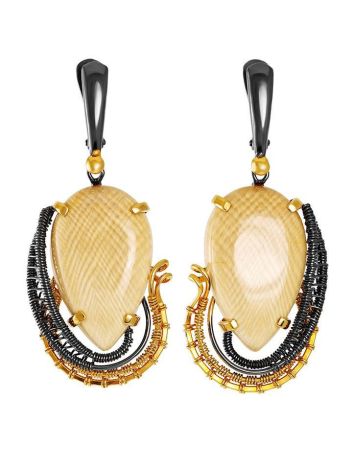 Drop Mammoth Tusk Earrings In Gold-Plated Silver The Era, image 