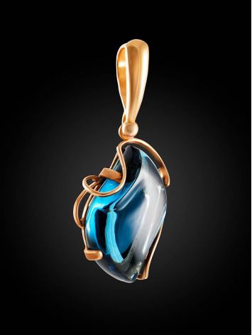 Fabulous Gold Plated Silver Pendant With Topaz The Serenade, image , picture 2