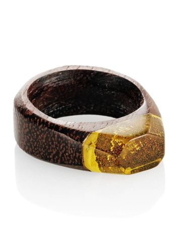 Ethnic Style Wood Amber Ring The Indonesia, Ring Size: 9 / 19, image , picture 3