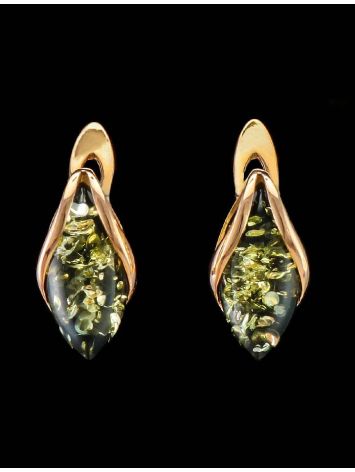 Gold Amber Earrings The Snowdrop, image , picture 2