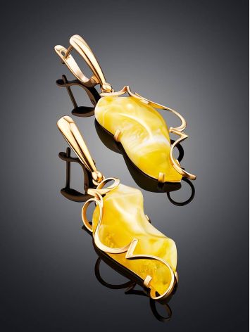 Curvaceous Gold Amber Earrings The Rialto, image , picture 2