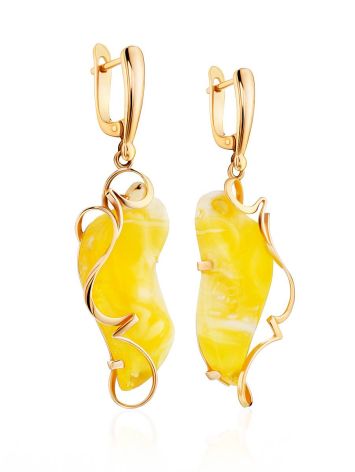 Curvaceous Gold Amber Earrings The Rialto, image , picture 3