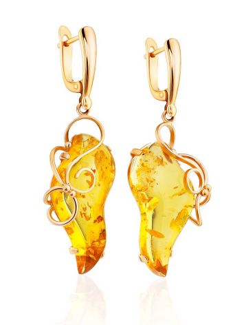 Gorgeous Gold Amber Dangle Earrings The Rialto, image , picture 3