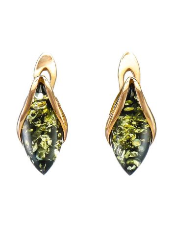 Gold Amber Earrings The Snowdrop, image 