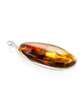 Luminous Silver Amber With Fly Inclusion Pendant The Clio, image , picture 3