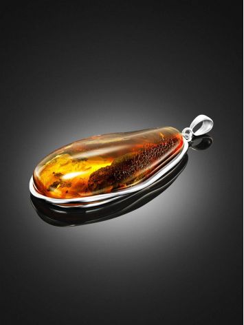 Luminous Silver Amber With Fly Inclusion Pendant The Clio, image , picture 4