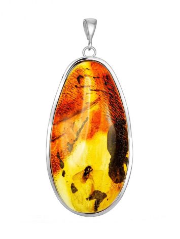 Luminous Silver Amber With Fly Inclusion Pendant The Clio, image 