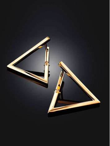 Triangle Design Gold Earrings The Roxy, image , picture 2