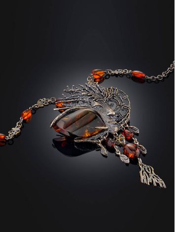 Fabulous Amber Brass Designer Necklace The Pandora, image , picture 2