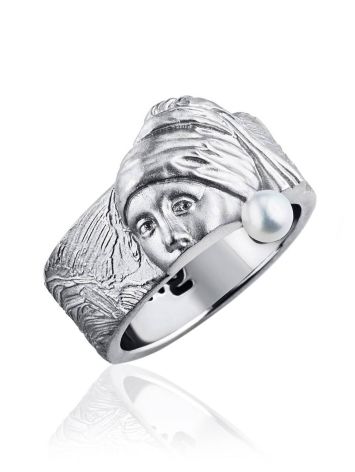 Silver Ring Who Is She?, Ring Size: 5 / 15.5, image 