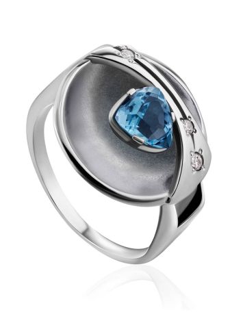Stylish Silver Topaz Ring, Ring Size: 9 / 19, image 