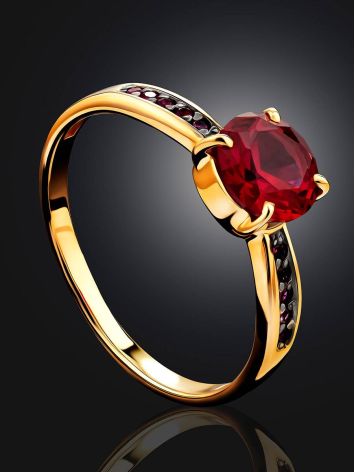 Bright Gold Corundum Ring, Ring Size: 6 / 16.5, image , picture 2