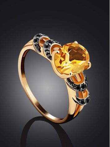 Lustrous Gold Citrine Ring, Ring Size: 5 / 15.5, image , picture 2