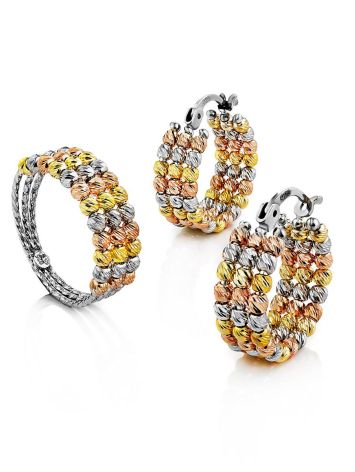 Multicolor Gilded Silver Beaded Ring The Sparkling, Ring Size: 6 / 16.5, image , picture 5