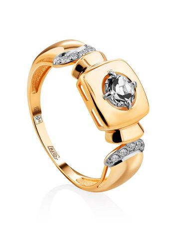 Fabulous Gold Crystal Ring, Ring Size: 6 / 16.5, image 