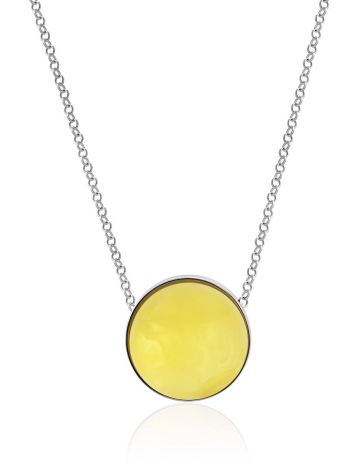 Geometric Silver Amber Necklace The Palazzo, image 