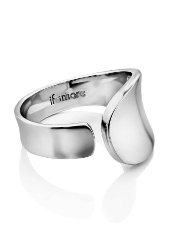 Minimalist Silver Adjustable Ring The Liquid, Ring Size: Adjustable, image , picture 4