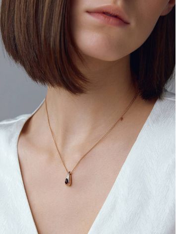 Chic Rose Gold Amber Pendant Necklace The Palazzo, image , picture 4