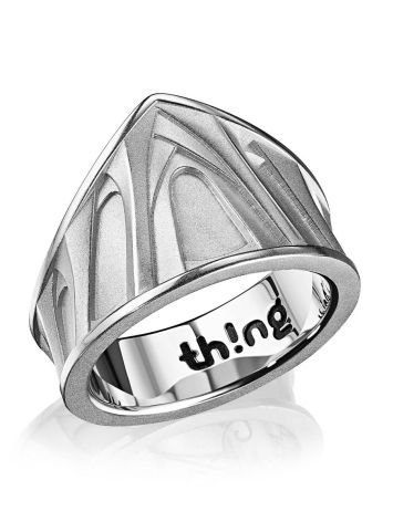 Silver Ring Sagrada Familia, Ring Size: 6 / 16.5, image 