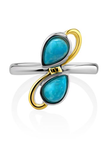 Refined Silver Turquoise Ring, Ring Size: 6.5 / 17, image , picture 4