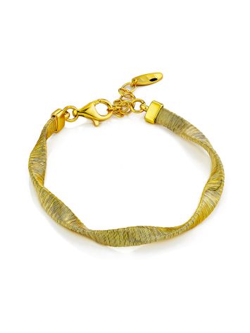 Chain-Mail Design Gilded Silver Bracelet The Silk, image 