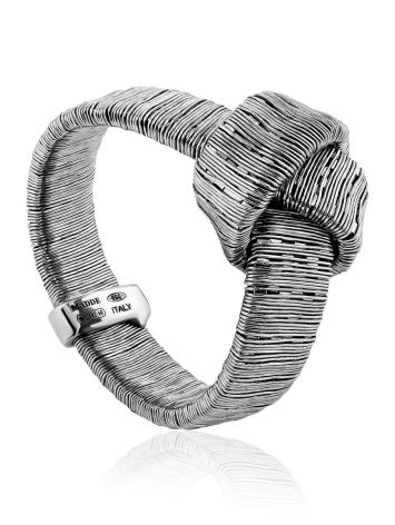 Knot Design Silver Ring The Silk, Ring Size: 6 / 16.5, image 