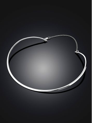 Minimalist Silver Collar Necklace The ICONIC, image , picture 2