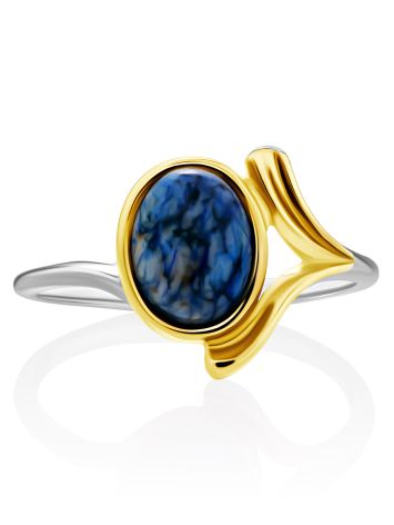 Boho Chic Style Silver Azurite Ring, Ring Size: 7 / 17.5, image , picture 4