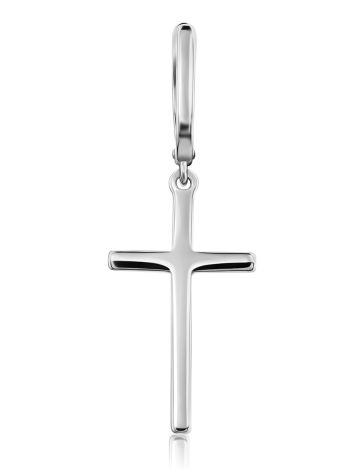 Silver Cross Mono Earring, image , picture 4